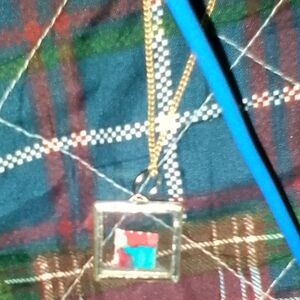 Plaid Patterned Fabric with Pendant